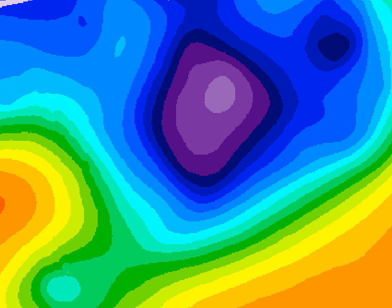 GDPS 500 millibar geopotential height 174 hour forecast chart for Canada based on 2025/11/23 1200Z data