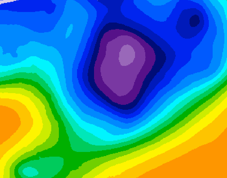 GDPS 500 millibar geopotential height 180 hour forecast chart for Canada based on 2025/11/23 1200Z data