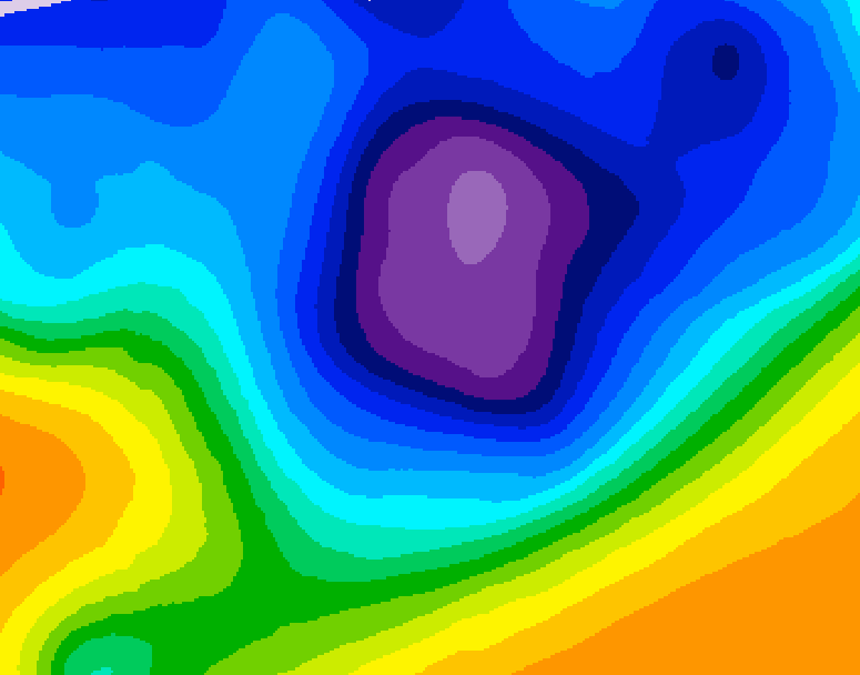 GDPS 500 millibar geopotential height 186 hour forecast chart for Canada based on 2025/11/23 1200Z data