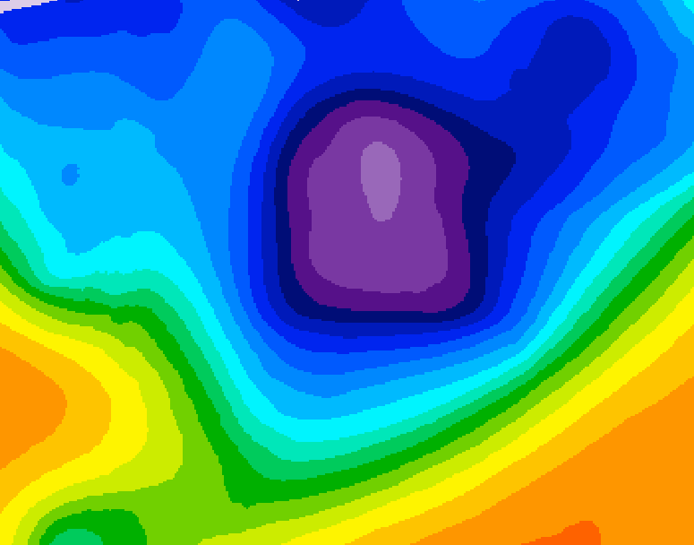 GDPS 500 millibar geopotential height 192 hour forecast chart for Canada based on 2025/11/23 1200Z data