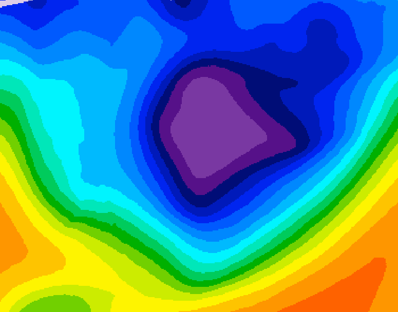 GDPS 500 millibar geopotential height 204 hour forecast chart for Canada based on 2025/11/23 1200Z data