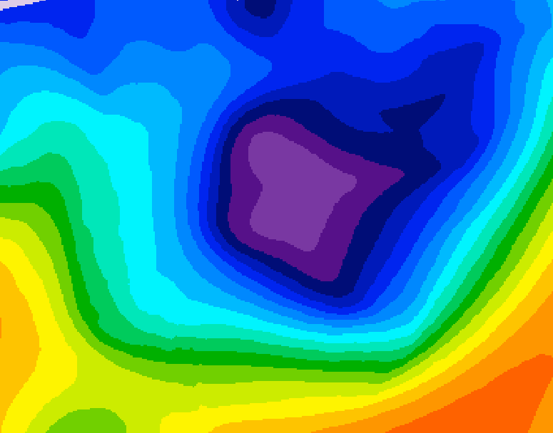 GDPS 500 millibar geopotential height 216 hour forecast chart for Canada based on 2025/11/23 1200Z data