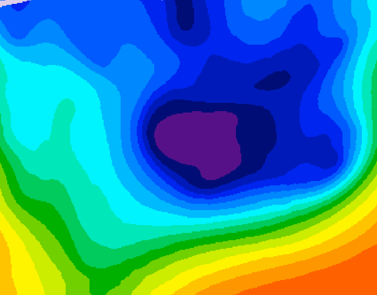 GDPS 500 millibar geopotential height 234 hour forecast chart for Canada based on 2025/11/23 1200Z data