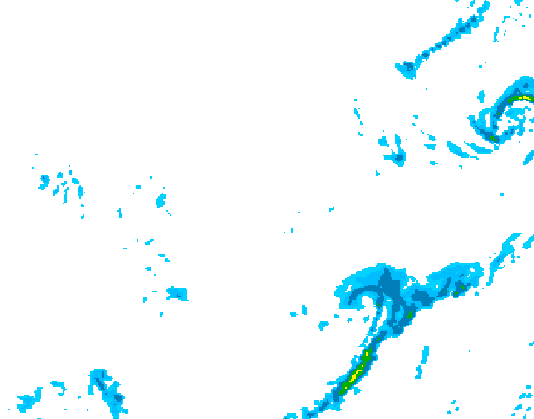 GDPS precipitation 228 hour forecast chart for Canada based on 2025/11/23 0000Z data