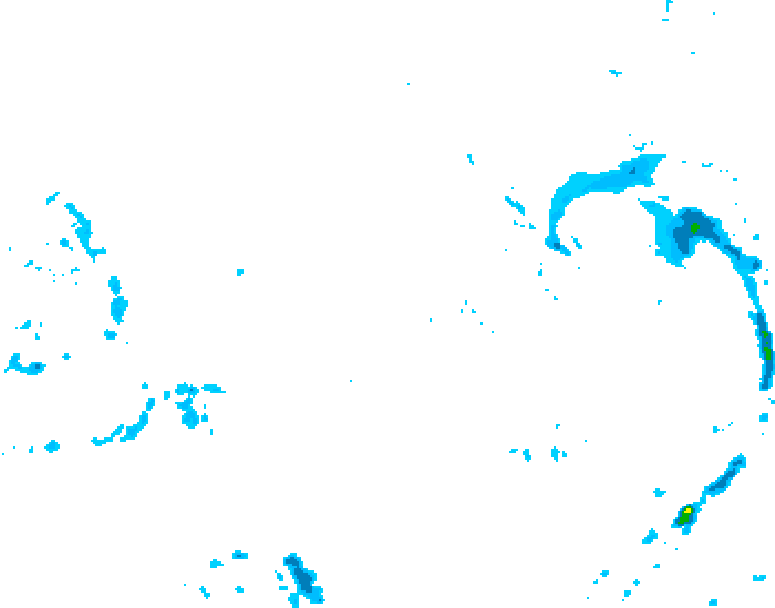 GDPS precipitation 006 hour forecast chart for Canada based on 2025/11/23 1200Z data