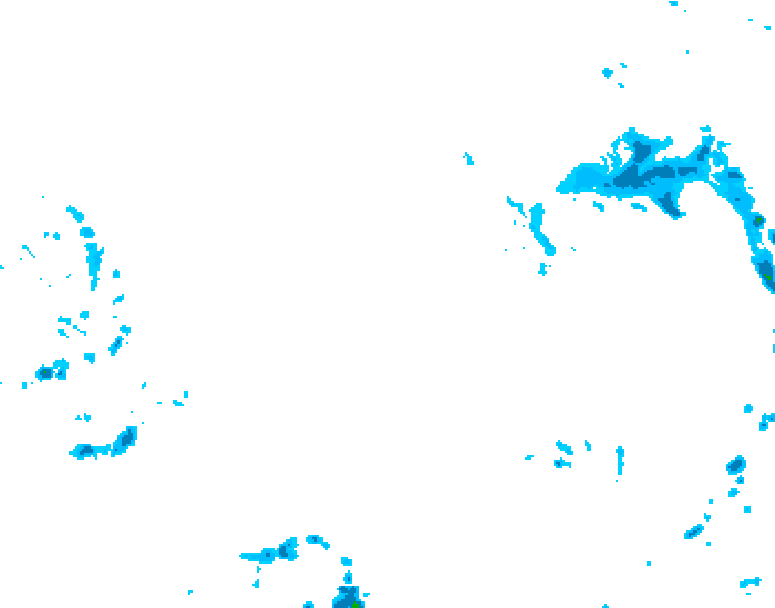 GDPS precipitation 012 hour forecast chart for Canada based on 2025/11/23 1200Z data