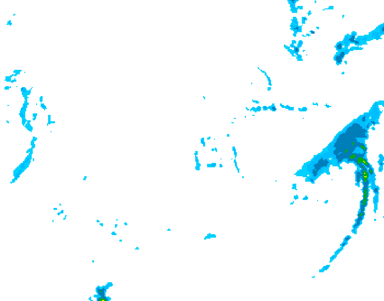 GDPS precipitation 228 hour forecast chart for Canada based on 2025/11/23 1200Z data