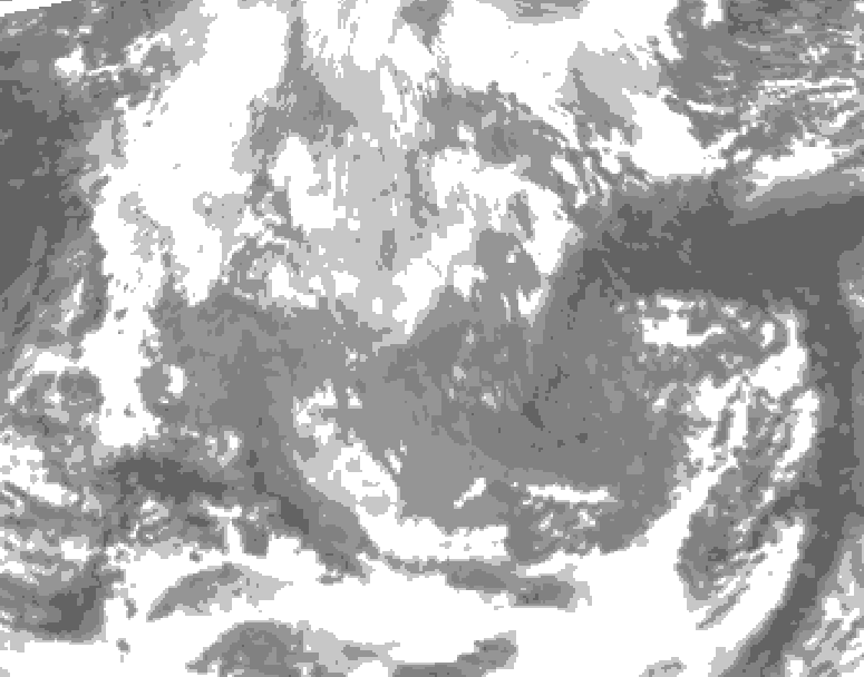 GDPS total cloud 138 hour forecast chart for Canada based on 2025/11/23 0000Z data
