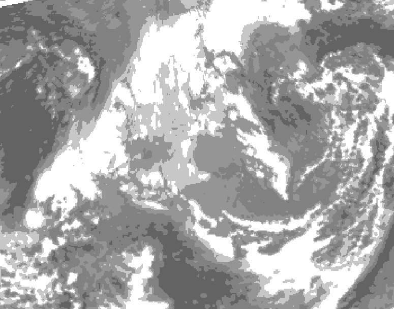 GDPS total cloud 162 hour forecast chart for Canada based on 2025/11/23 0000Z data