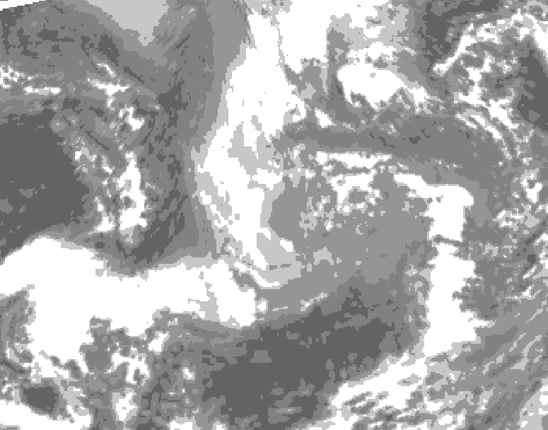 GDPS total cloud 186 hour forecast chart for Canada based on 2025/11/23 0000Z data