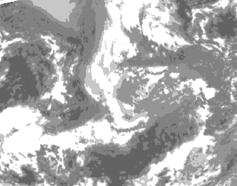 GDPS total cloud 192 hour forecast chart for Canada based on 2025/11/23 0000Z data