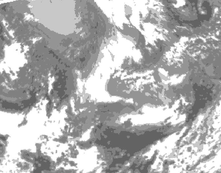 GDPS total cloud 210 hour forecast chart for Canada based on 2025/11/23 0000Z data