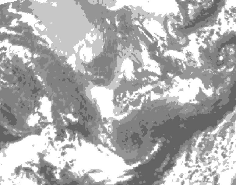 GDPS total cloud 228 hour forecast chart for Canada based on 2025/11/23 0000Z data