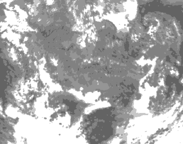 GDPS total cloud 036 hour forecast chart for Canada based on 2025/11/23 1200Z data