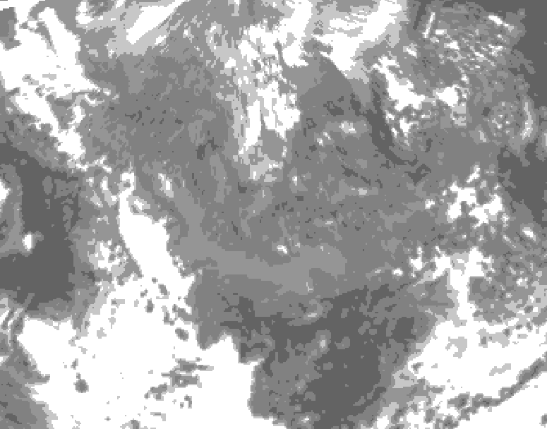 GDPS total cloud 048 hour forecast chart for Canada based on 2025/11/23 1200Z data