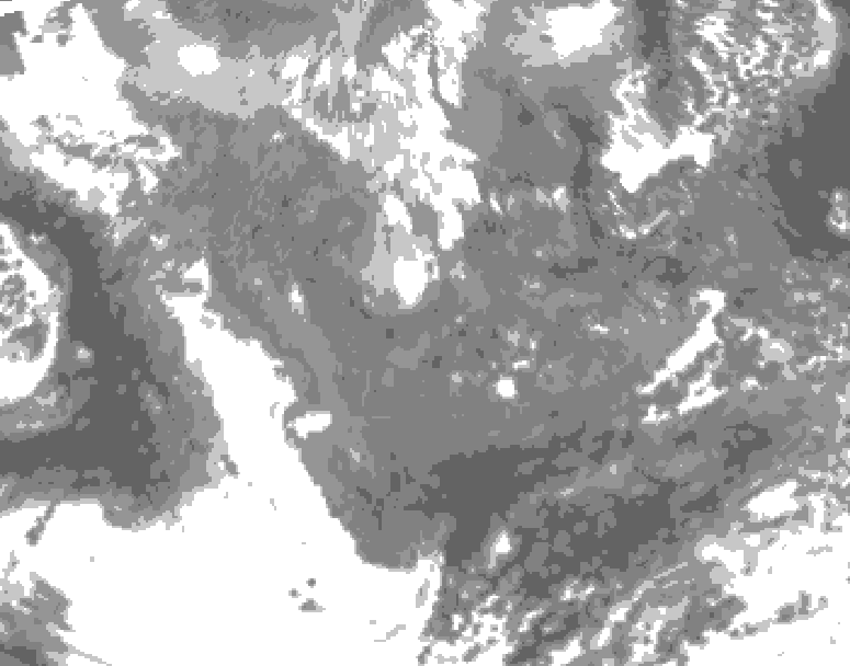 GDPS total cloud 060 hour forecast chart for Canada based on 2025/11/23 1200Z data