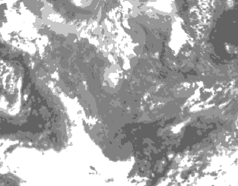 GDPS total cloud 066 hour forecast chart for Canada based on 2025/11/23 1200Z data