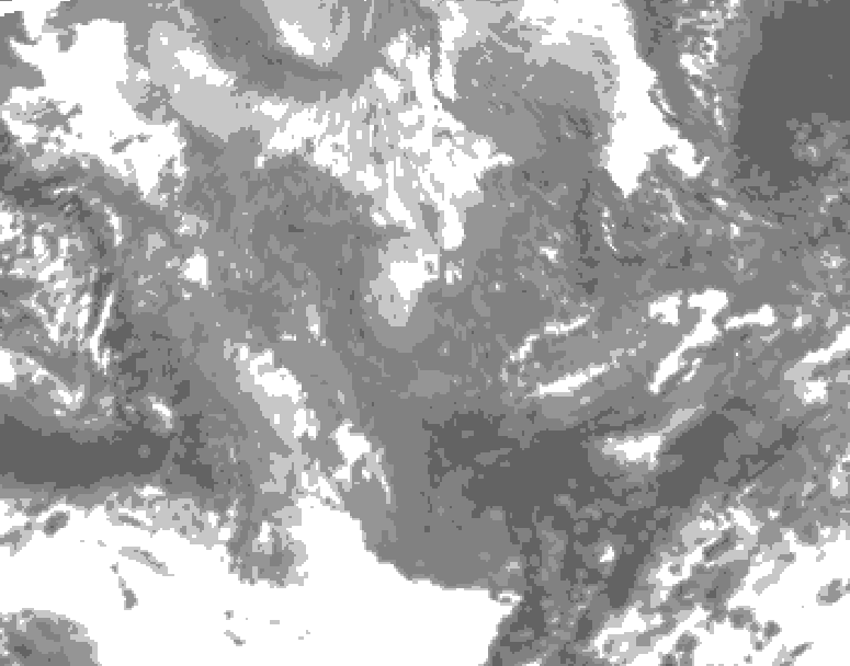 GDPS total cloud 072 hour forecast chart for Canada based on 2025/11/23 1200Z data