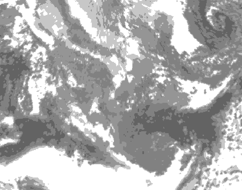 GDPS total cloud 090 hour forecast chart for Canada based on 2025/11/23 1200Z data