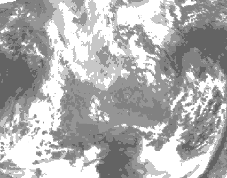 GDPS total cloud 138 hour forecast chart for Canada based on 2025/11/23 1200Z data