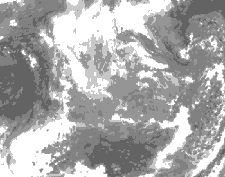 GDPS total cloud 156 hour forecast chart for Canada based on 2025/11/23 1200Z data