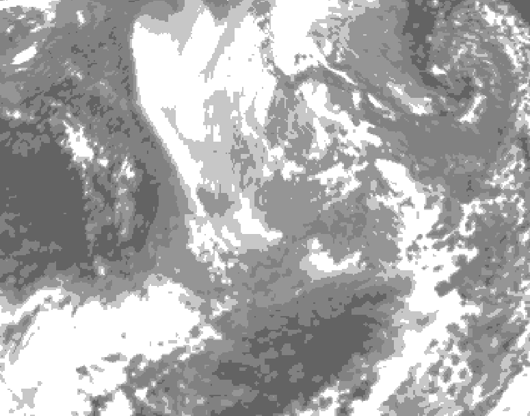 GDPS total cloud 168 hour forecast chart for Canada based on 2025/11/23 1200Z data