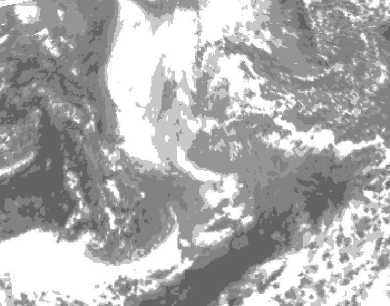 GDPS total cloud 186 hour forecast chart for Canada based on 2025/11/23 1200Z data