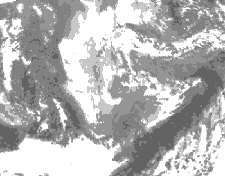 GDPS total cloud 204 hour forecast chart for Canada based on 2025/11/23 1200Z data