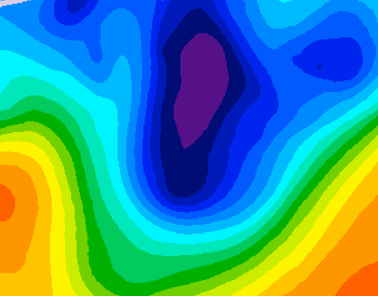 GDPS 500 millibar geopotential height 156 hour forecast chart for Canada based on 2025/11/24 1200Z data