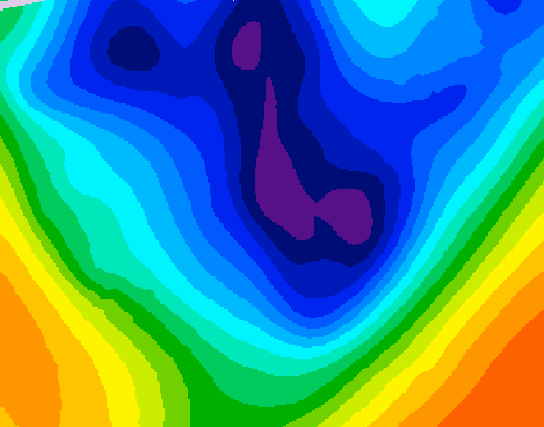 GDPS 500 millibar geopotential height 192 hour forecast chart for Canada based on 2025/11/24 1200Z data
