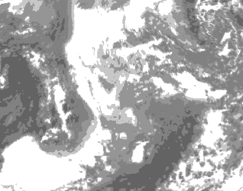 GDPS total cloud 168 hour forecast chart for Canada based on 2025/11/24 0000Z data