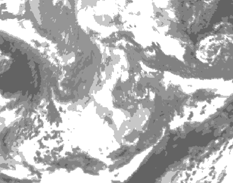 GDPS total cloud 234 hour forecast chart for Canada based on 2025/11/24 0000Z data