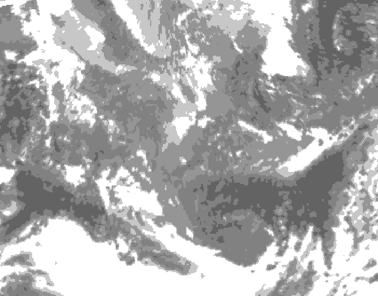GDPS total cloud 060 hour forecast chart for Canada based on 2025/11/24 1200Z data