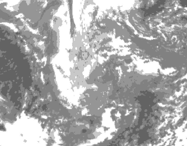 GDPS total cloud 156 hour forecast chart for Canada based on 2025/11/24 1200Z data
