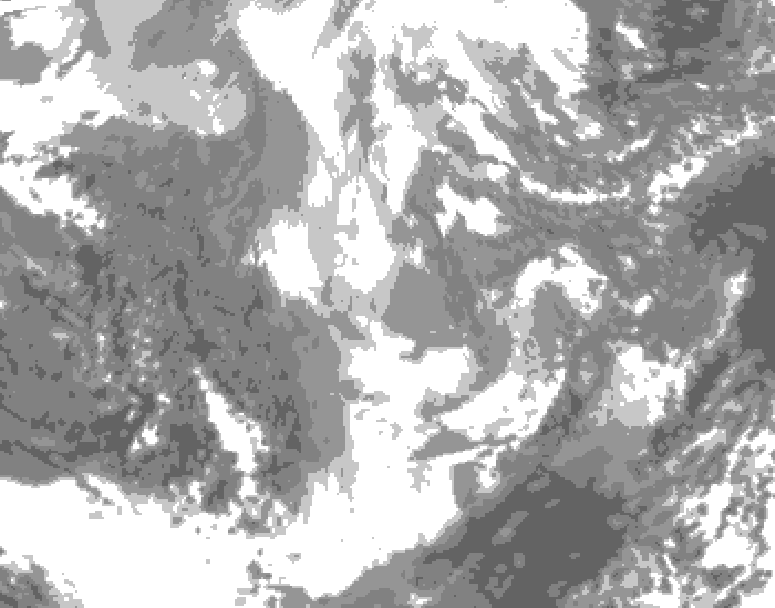 GDPS total cloud 192 hour forecast chart for Canada based on 2025/11/24 1200Z data