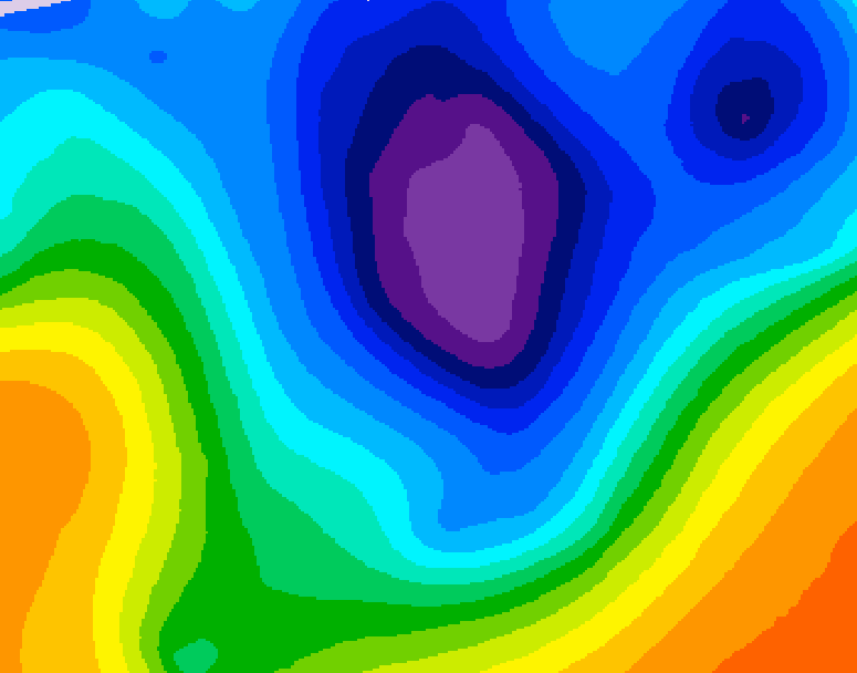 GDPS 500 millibar geopotential height 144 hour forecast chart for Canada based on 2025/11/25 0000Z data