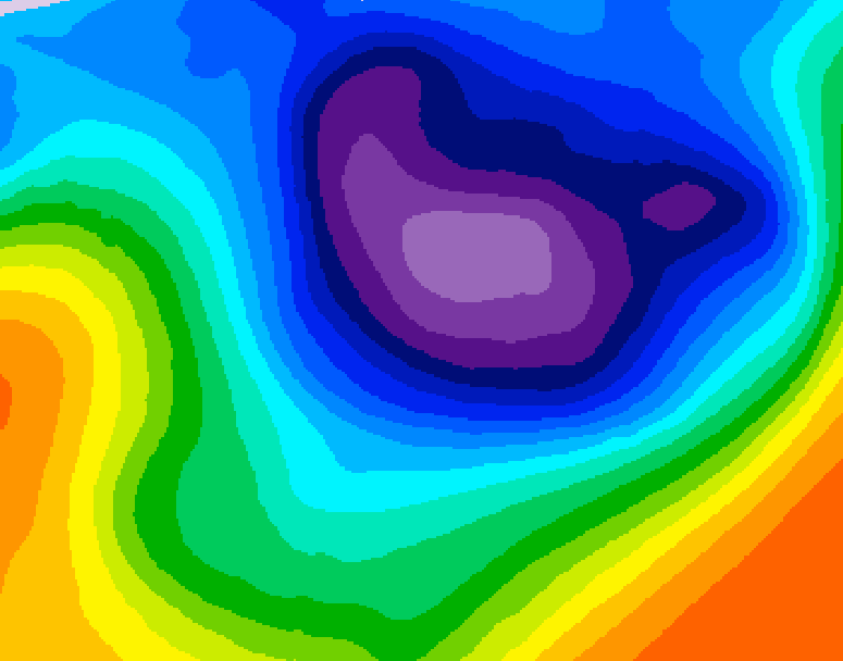 GDPS 500 millibar geopotential height 180 hour forecast chart for Canada based on 2025/11/25 1200Z data