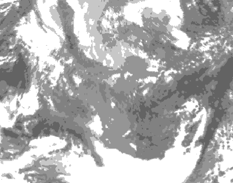 GDPS total cloud 072 hour forecast chart for Canada based on 2025/11/25 0000Z data