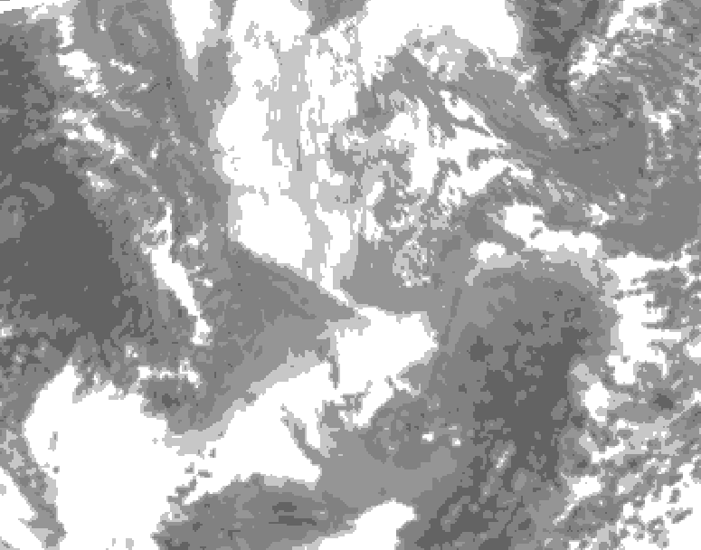 GDPS total cloud 144 hour forecast chart for Canada based on 2025/11/25 0000Z data