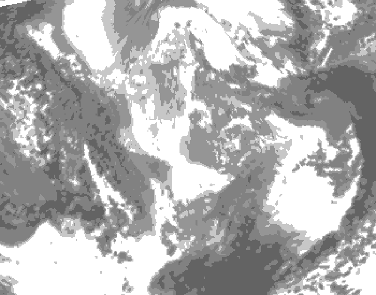 GDPS total cloud 180 hour forecast chart for Canada based on 2025/11/25 0000Z data