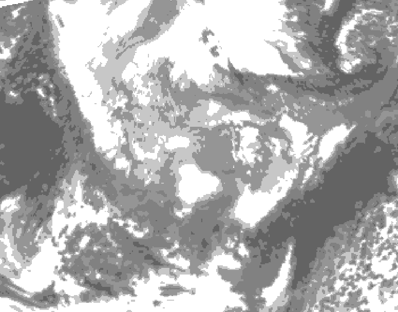 GDPS total cloud 210 hour forecast chart for Canada based on 2025/11/25 0000Z data