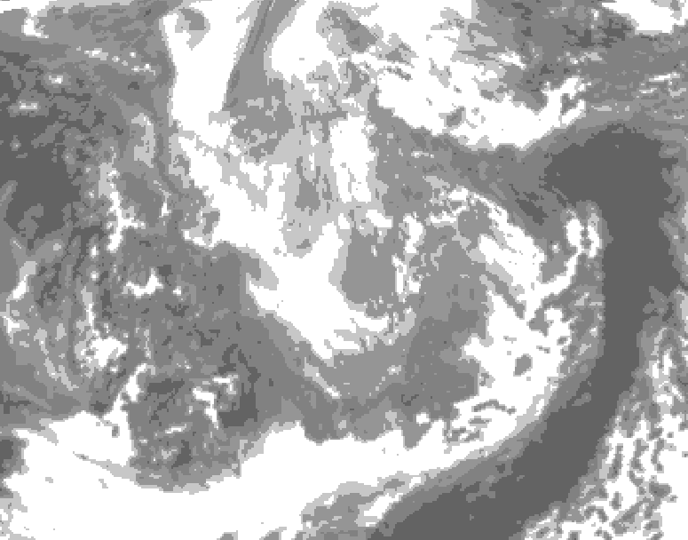GDPS total cloud 168 hour forecast chart for Canada based on 2025/11/25 1200Z data