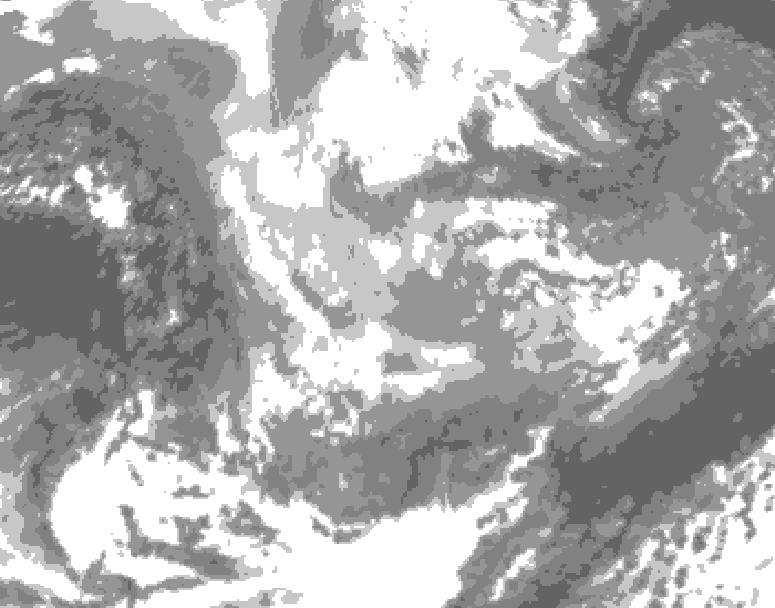 GDPS total cloud 198 hour forecast chart for Canada based on 2025/11/25 1200Z data