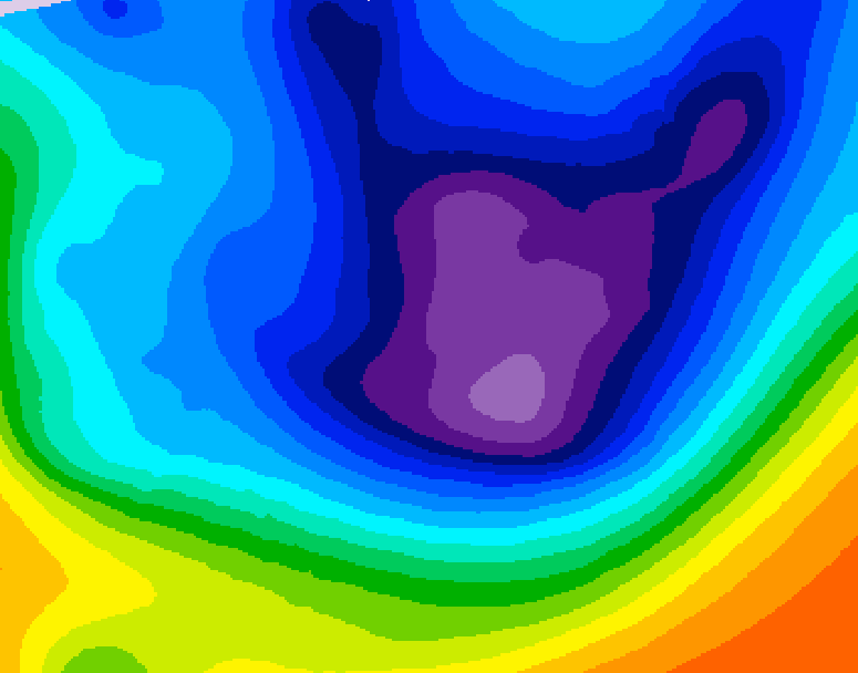GDPS 500 millibar geopotential height 216 hour forecast chart for Canada based on 2025/11/26 0000Z data