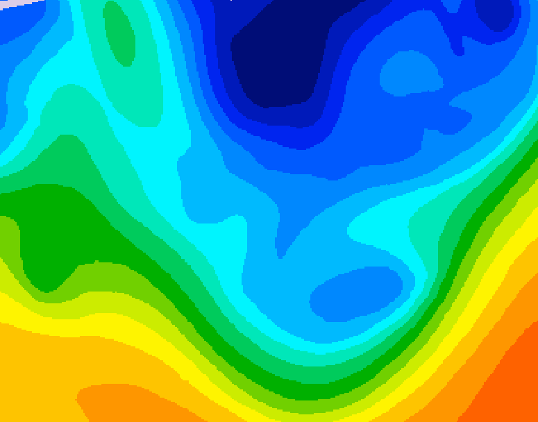 GDPS 500 millibar geopotential height 024 hour forecast chart for Canada based on 2025/11/26 1200Z data