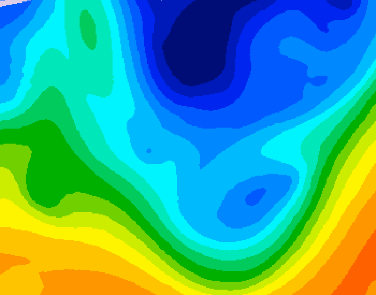 GDPS 500 millibar geopotential height 030 hour forecast chart for Canada based on 2025/11/26 1200Z data
