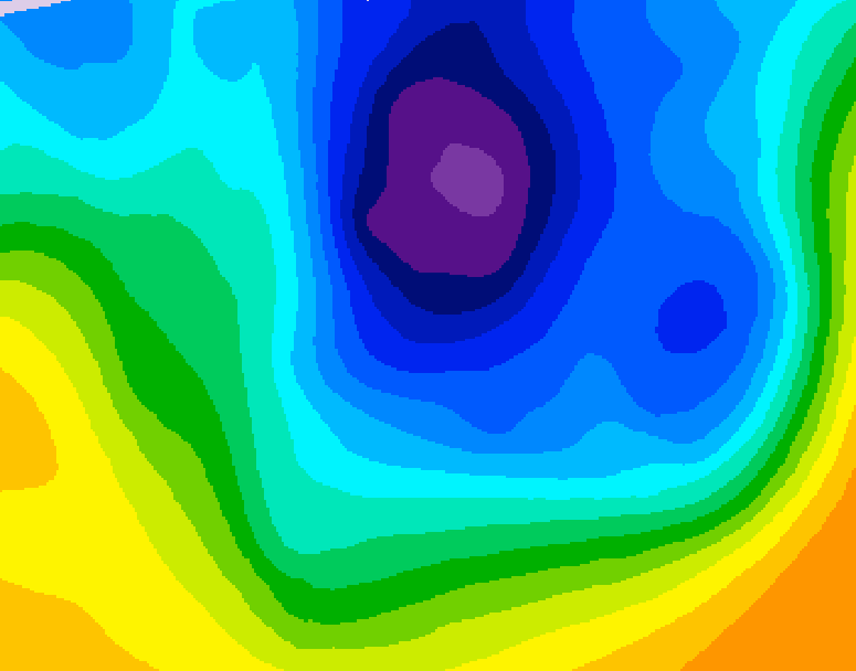 GDPS 500 millibar geopotential height 072 hour forecast chart for Canada based on 2025/11/26 1200Z data