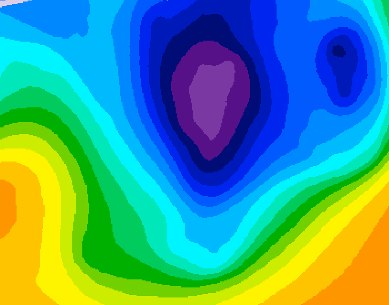 GDPS 500 millibar geopotential height 096 hour forecast chart for Canada based on 2025/11/26 1200Z data