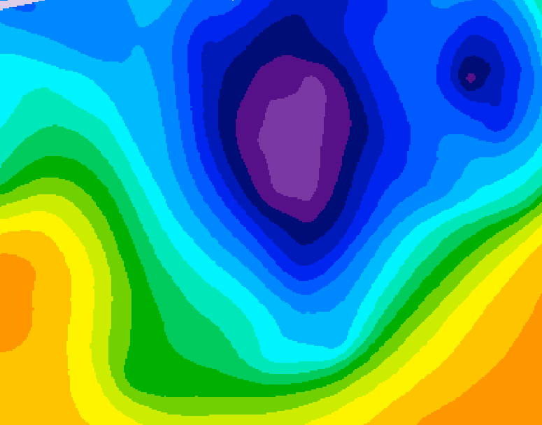 GDPS 500 millibar geopotential height 102 hour forecast chart for Canada based on 2025/11/26 1200Z data