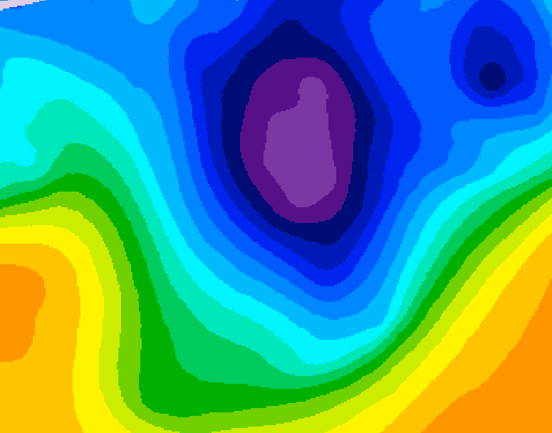 GDPS 500 millibar geopotential height 108 hour forecast chart for Canada based on 2025/11/26 1200Z data
